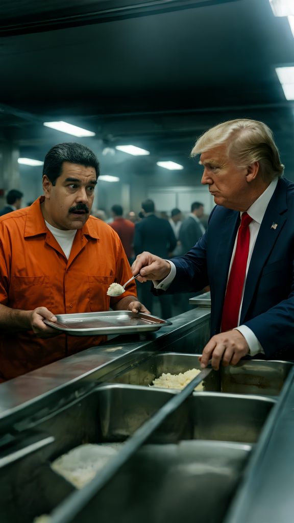 Escena simbólica creada con inteligencia artificial que representa el impacto político y social de Venezuela, utilizada en un video viral de JotaEne con más de 14 millones de visualizaciones.